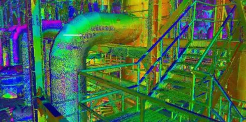 Colour point cloud of a process plant